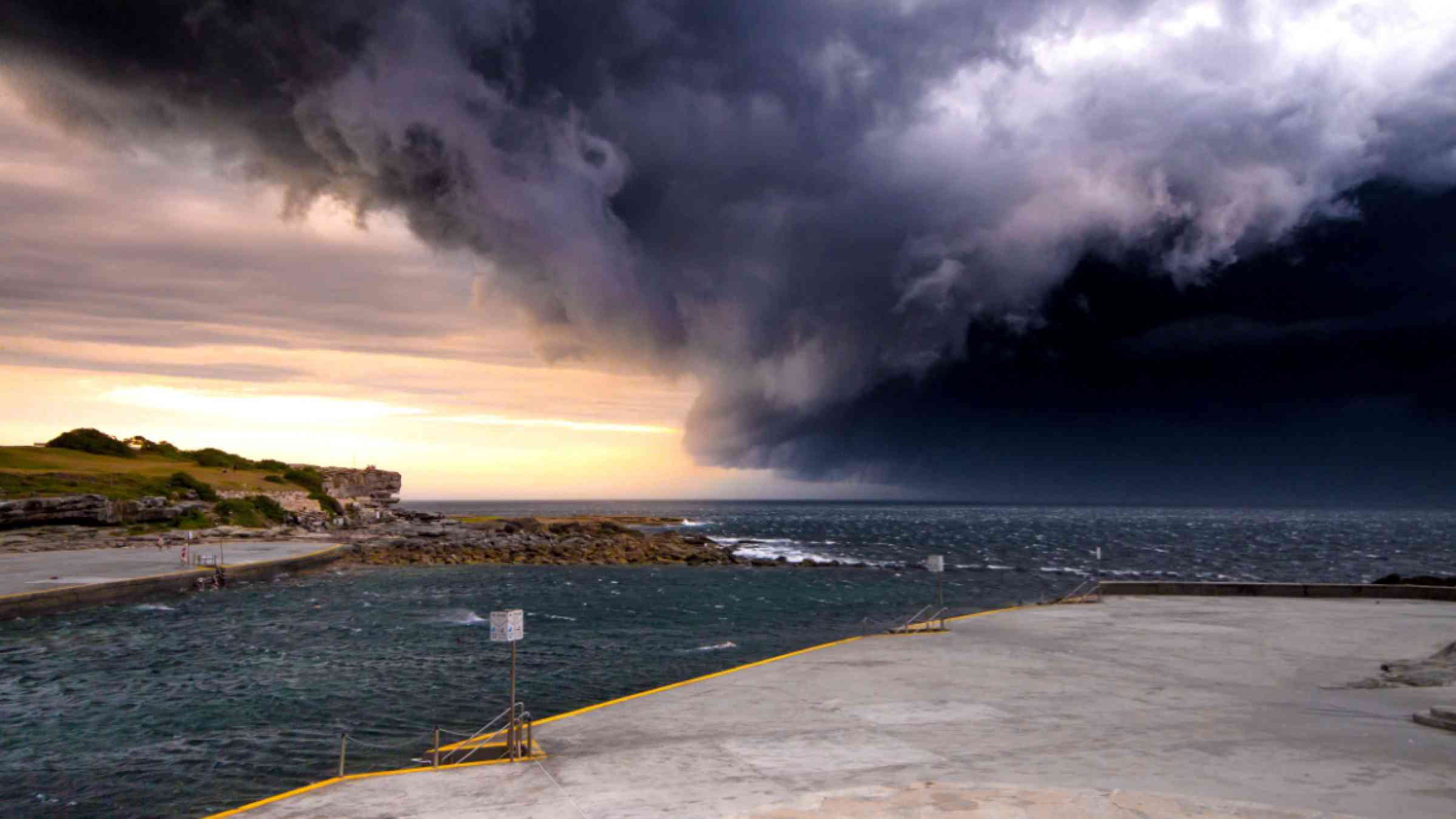 Big storm approaching the coastal front in Australia