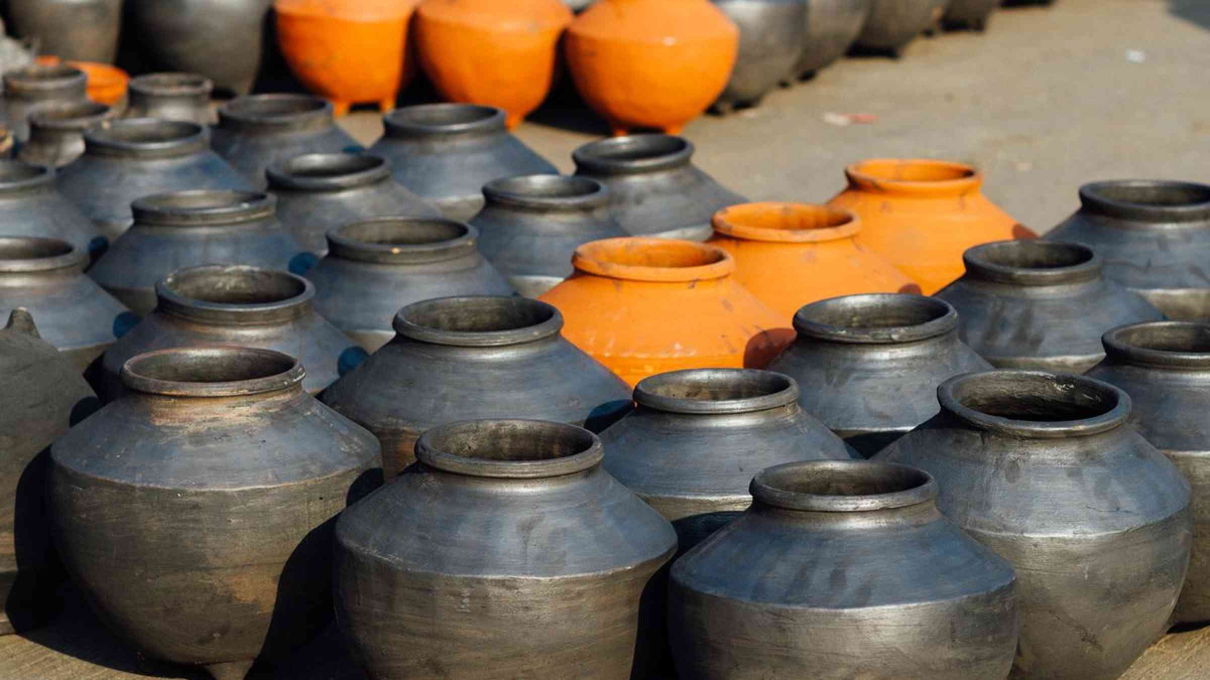 Pottery water jars, Maharashta, India