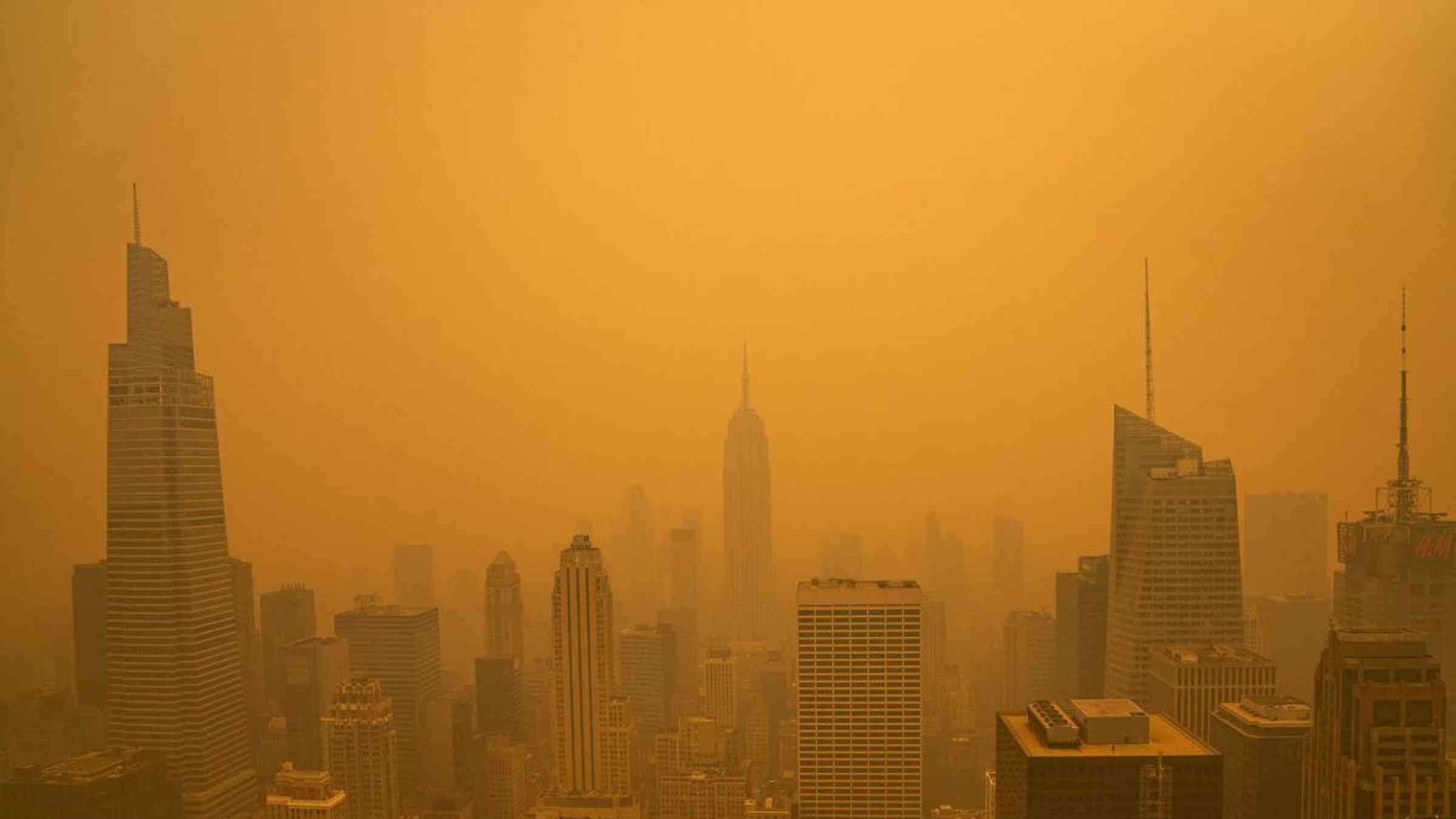 New York - wildfire smoke, June 2023