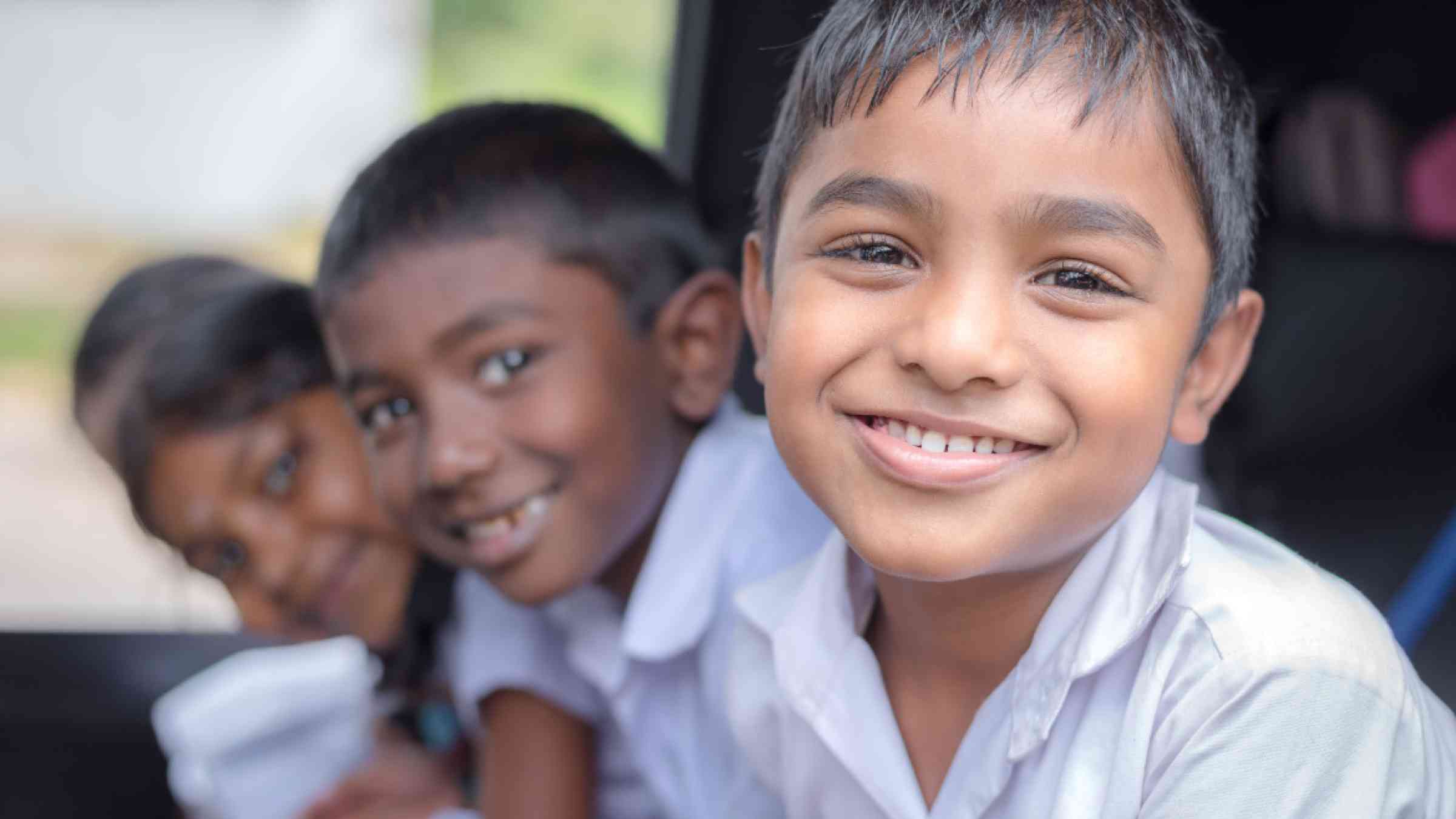 Group of school children in Sri Lanka