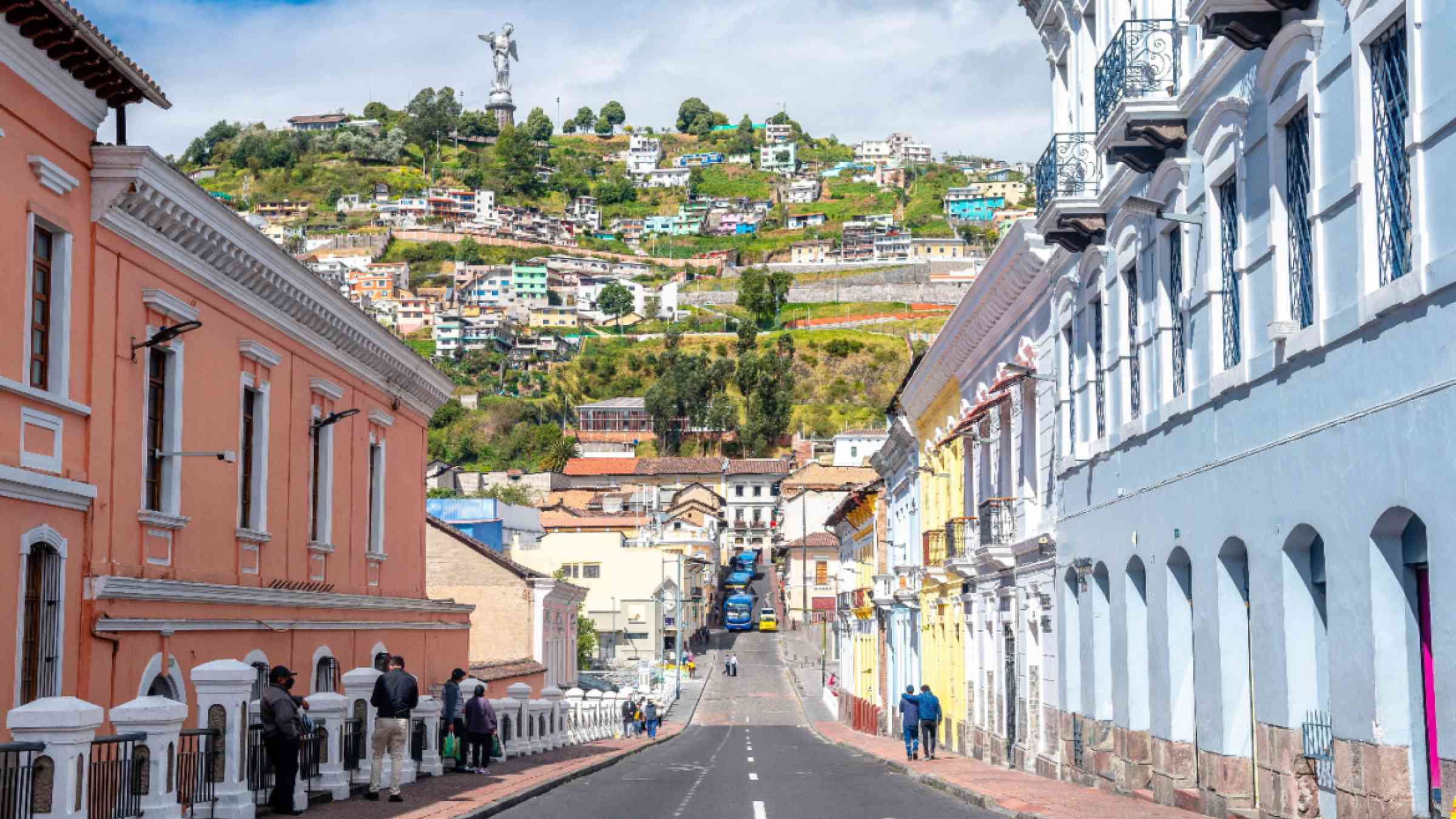 View of a street of Quito, Ecuador