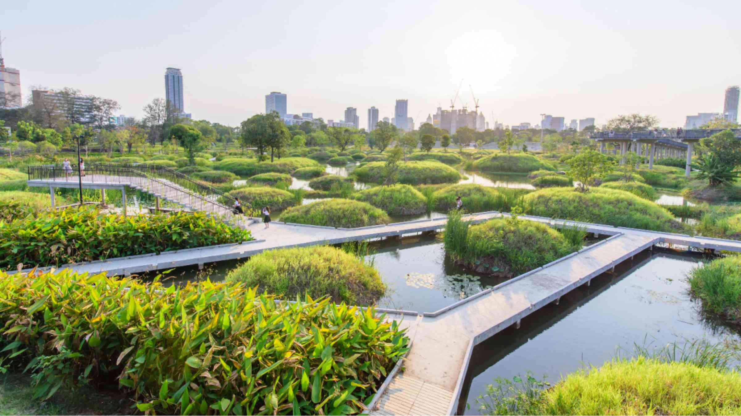 View of the Benchakitti park in Bangkok, Thailand