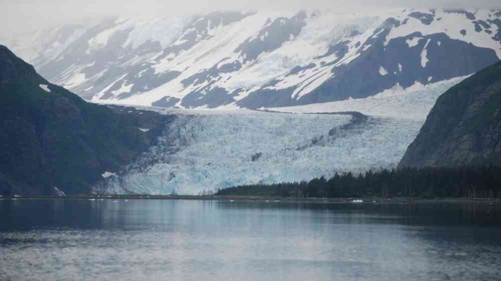 A view of Surprise Glacier from the ocean in western Prince William Sound, AK