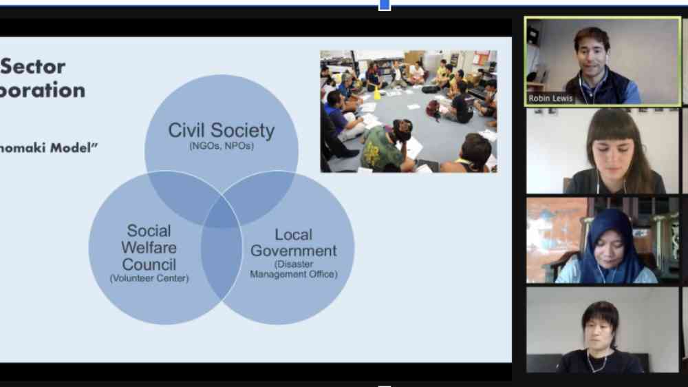 A screenshot for an online meeting