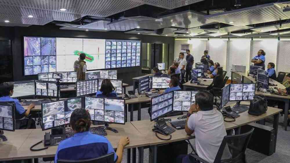 Risk assessment exercise being carried out in a crisis control room in Makati, Philippines