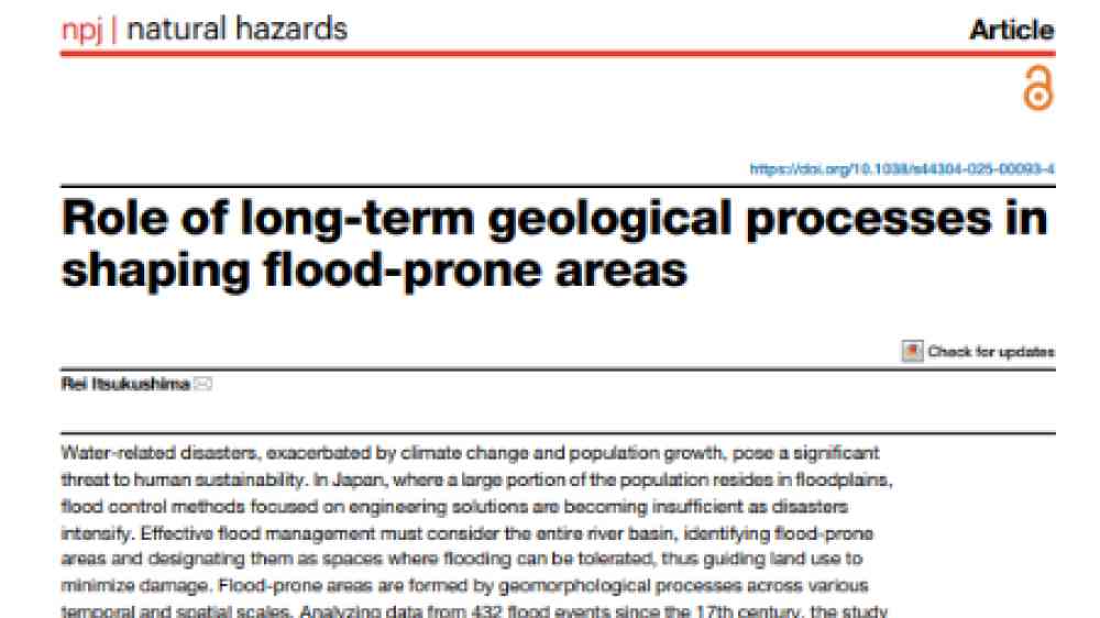 Cover and source: npj Natural Hazards