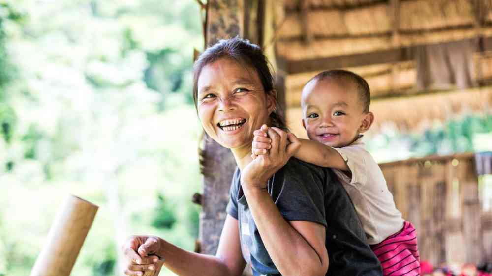 a mother with her son