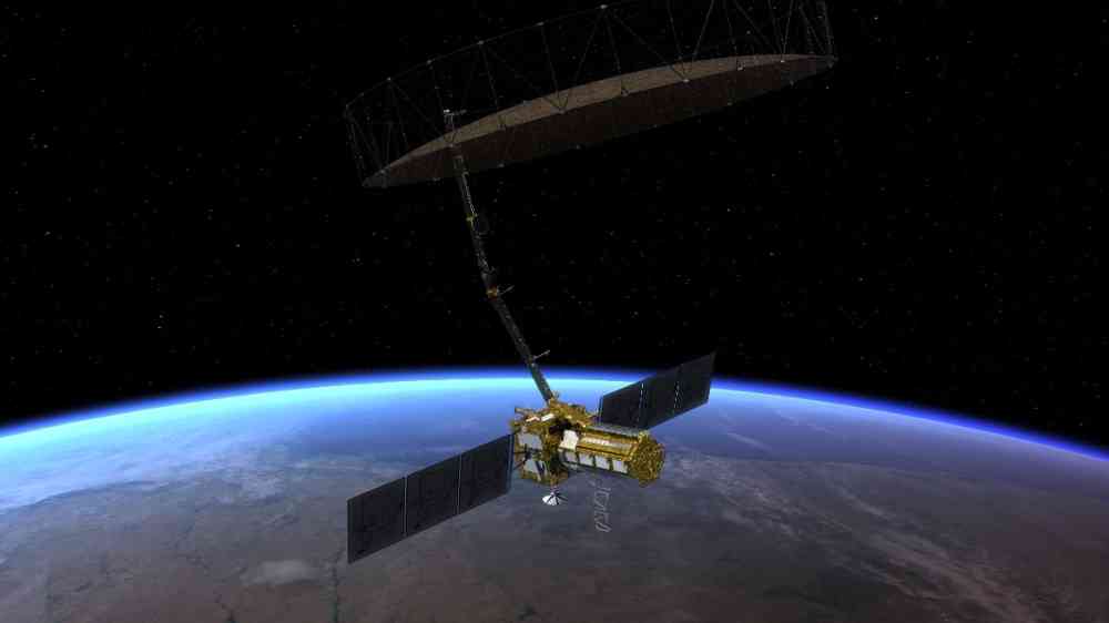 Artist rendition of the NISAR satellite