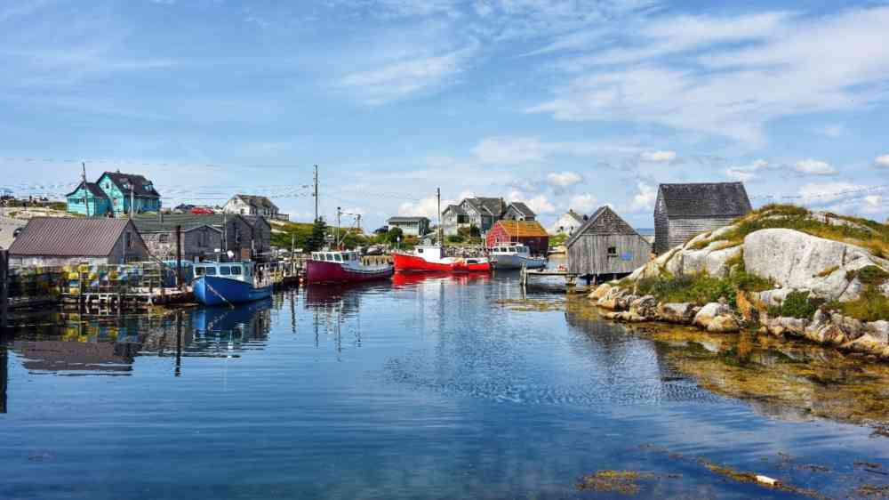 The fishing Village of Peggy's Cove, Nova Scotia, not far from Halifax, is a very popular tourist attraction for sight seeing