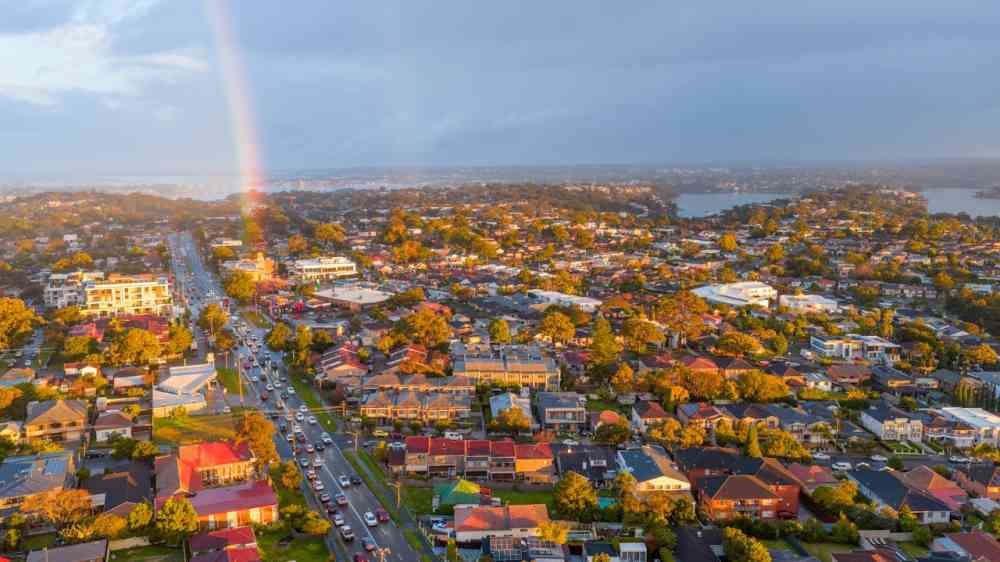 australia houses aerial view