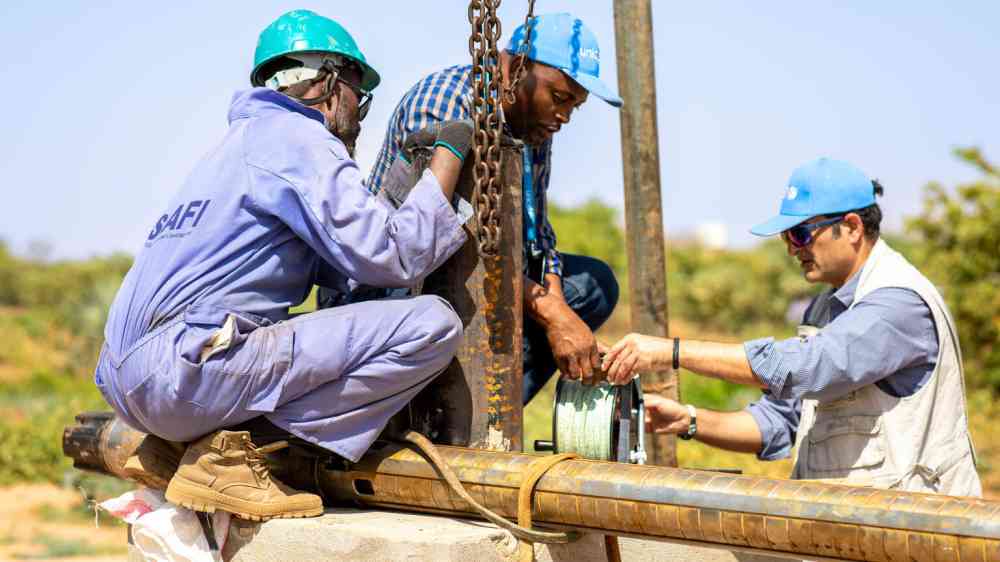 A team from UNICEF Somalia, led by RWASH Manager Khawaja Nisar Ahmed, undertook a land surveying mission in Dollow, Somalia, with UNICEF WASH Innovation Hub team and Aarhus University team.