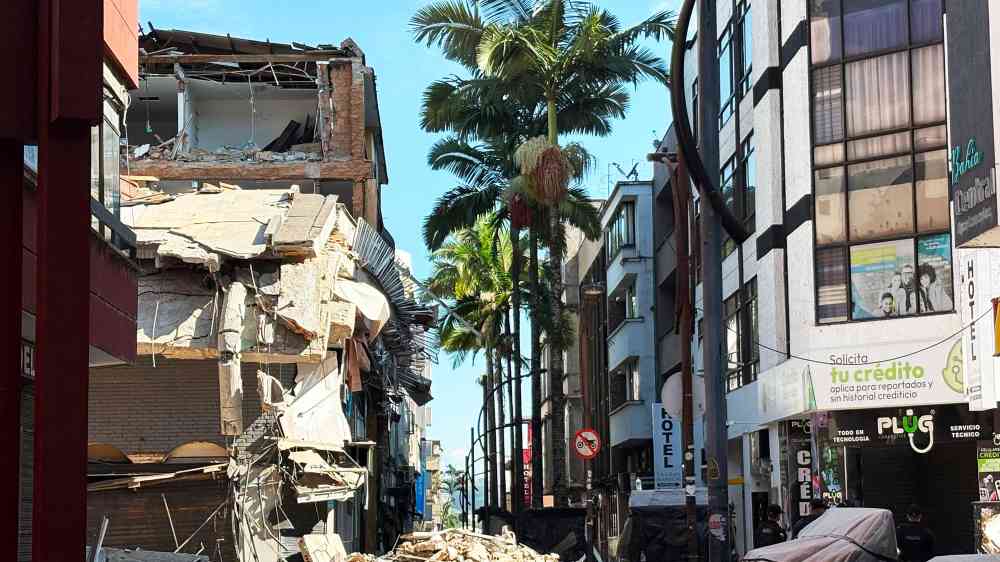 Earthquake damage in Colombia