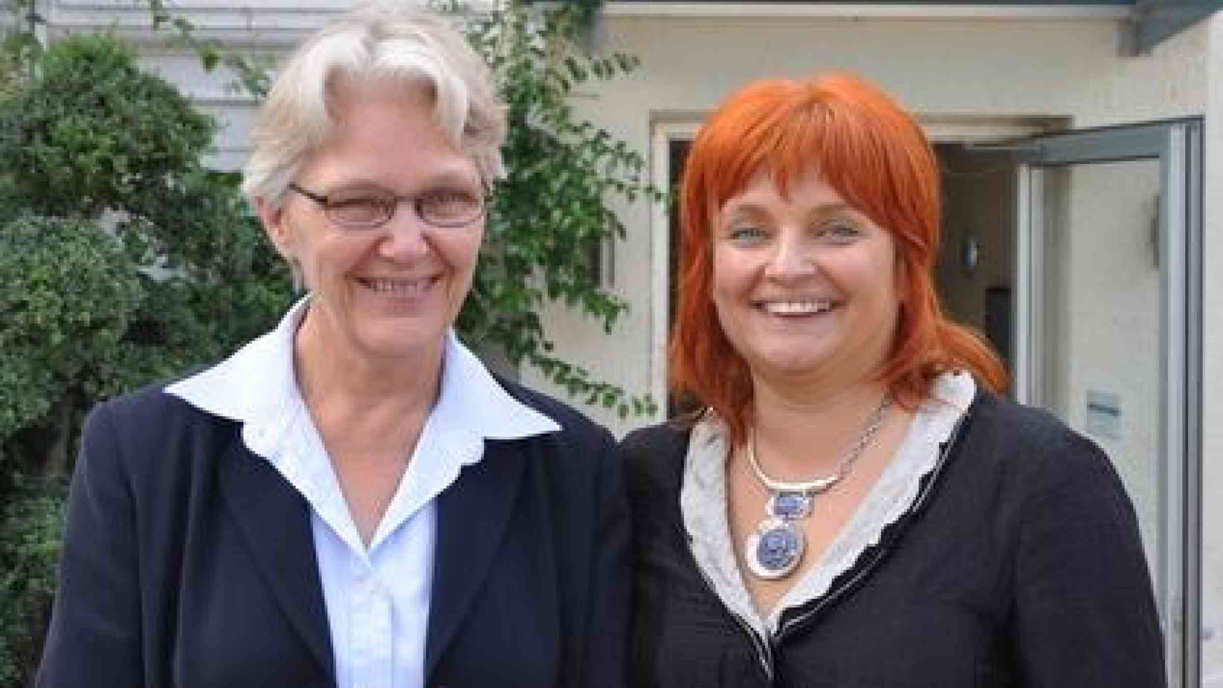 From left: Margareta Wahlström, Special Representative of the UN Secretary-General for Disaster Risk Reduction, and Croatian educator, Sunčana Jokić.