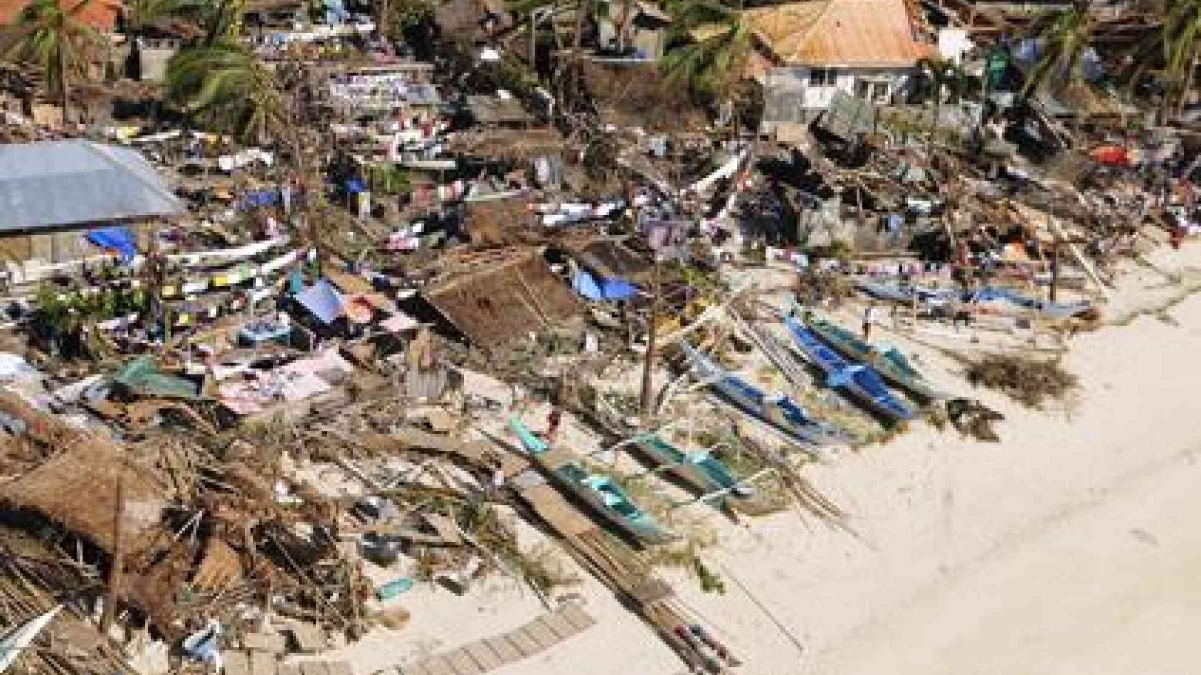 Typhoon Haiyan left a massive swath of destruction in many coastal communities in central Philippines.