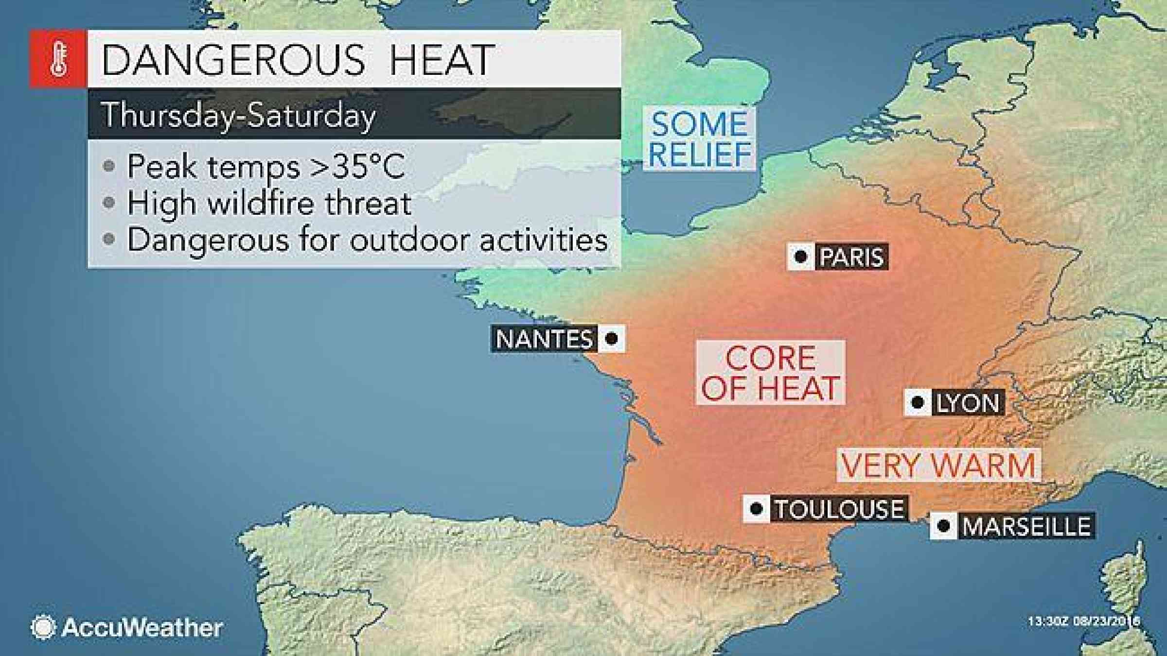 Météo France is disseminating regular updates like this through the media, keeping the public and responders informed.