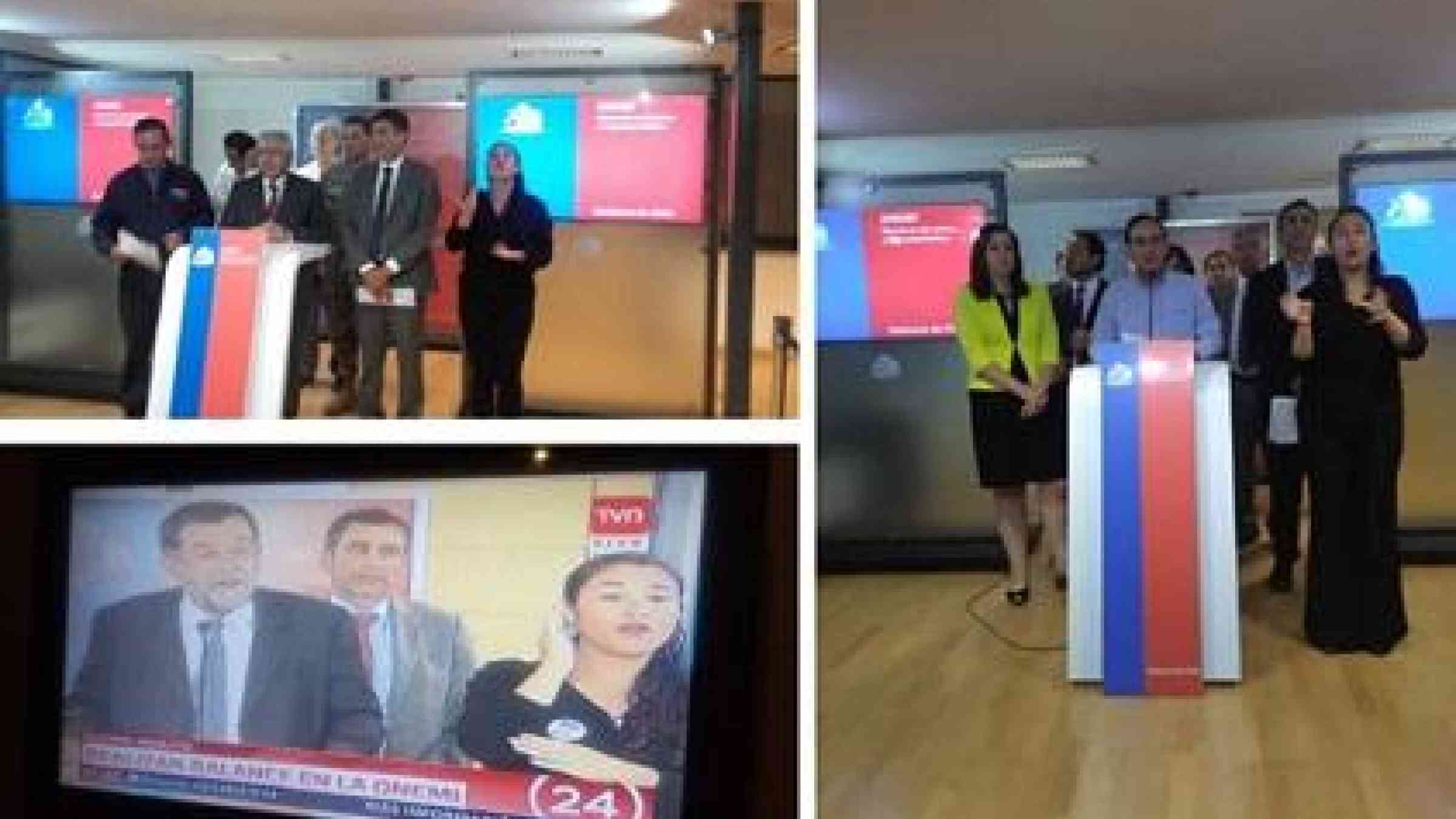 Press briefings on Chile’s fires by emergency officials have used sign language interpreters to ensure that people with hearing disabilities get the same, vital messages as others (Photo: Inclusiva)