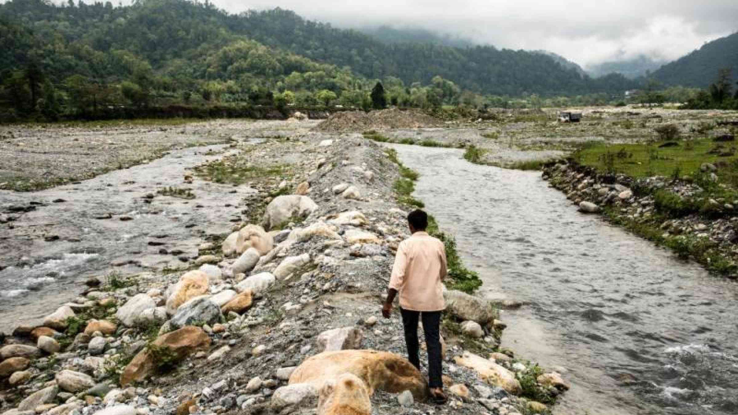 Bhutan's Sarbhang Chu river is called the Saralbhanga after it crosses into India to meet the Brahmaputra river (image by Shailendra Yashwant)