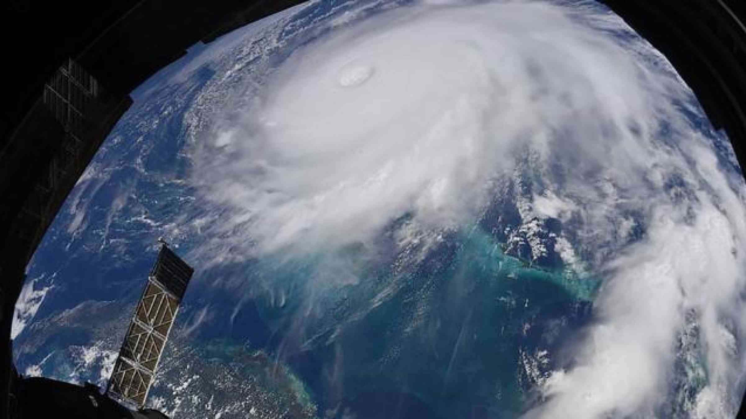 Hurricane Dorian as a category five storm viewed from space - NASA image