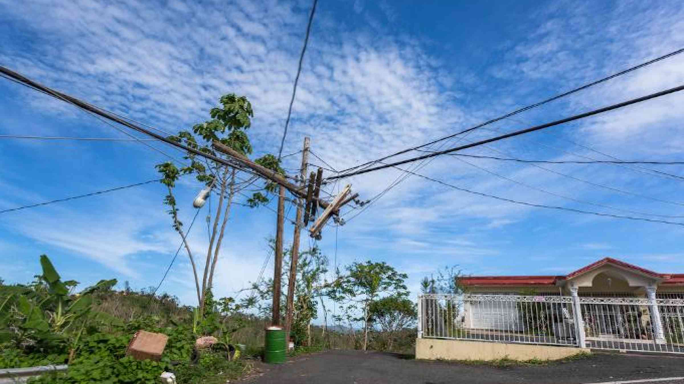 Electric lines in Puerto Rico after Hurricane Maria. RaiPhoto/Shutterstock
