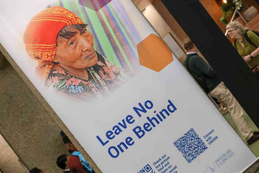 A stand for "Leave no one behind"