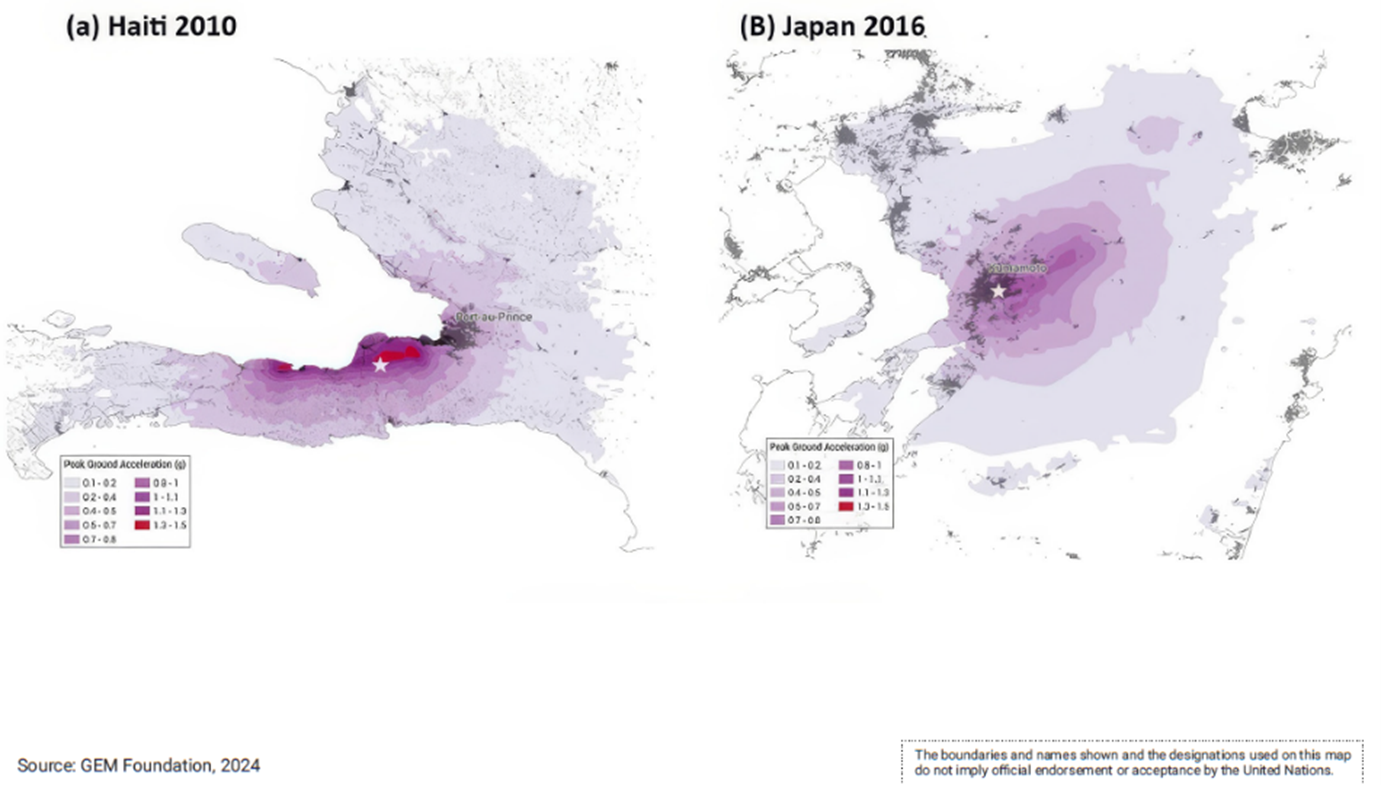 Comparison of Earthquake impact in Haiti (2010) and Japan (2016)