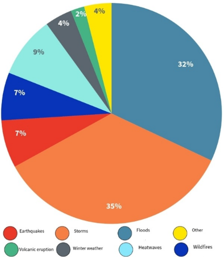 Fig 2. Hazards that affected electoral events from 2006 to 2025, by type of hazard