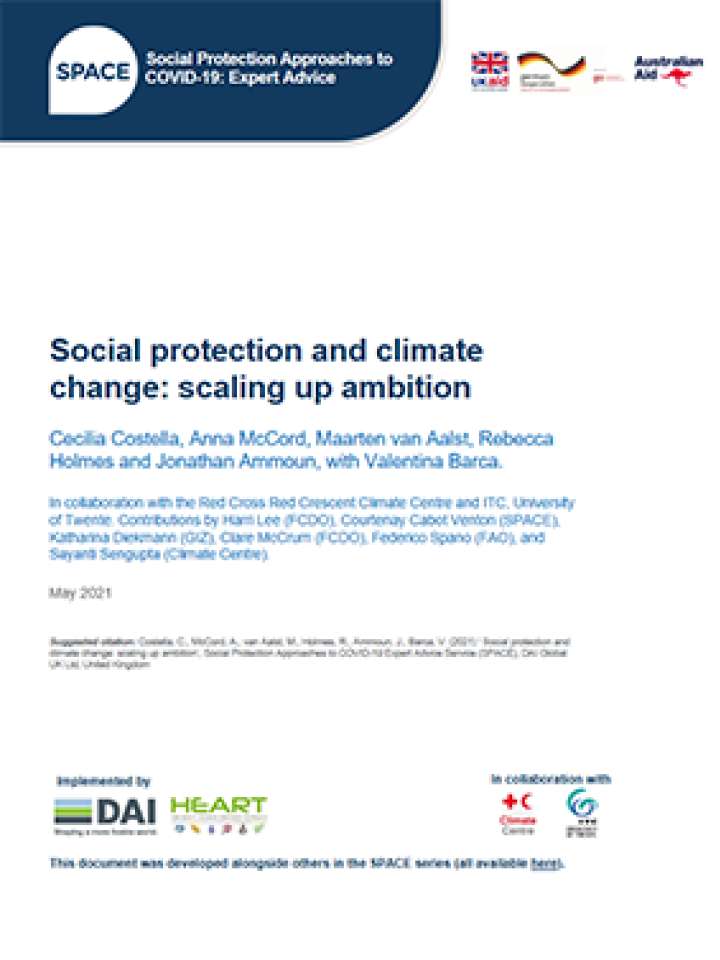 Social Protection and Climate Change: scaling up ambition