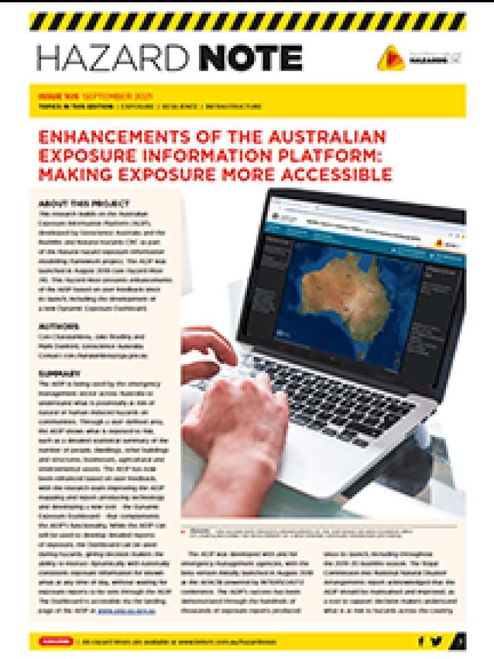 Enhancements of the Australian exposure information platform