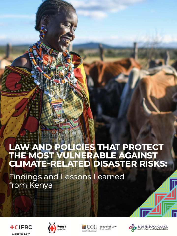 Coverpage of "Law and policies that protect the most vulnerable against climate-related disaster risks: Findings and lessons learned from Kenya"