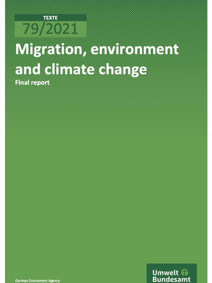 Coverpage of "Migration, environment and climate change."