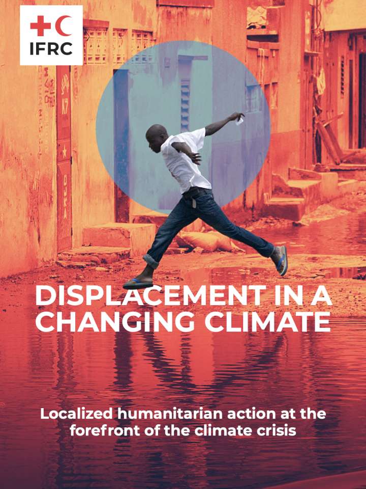 This is the coverpage of the publication showing a black man jumping over a puddle.