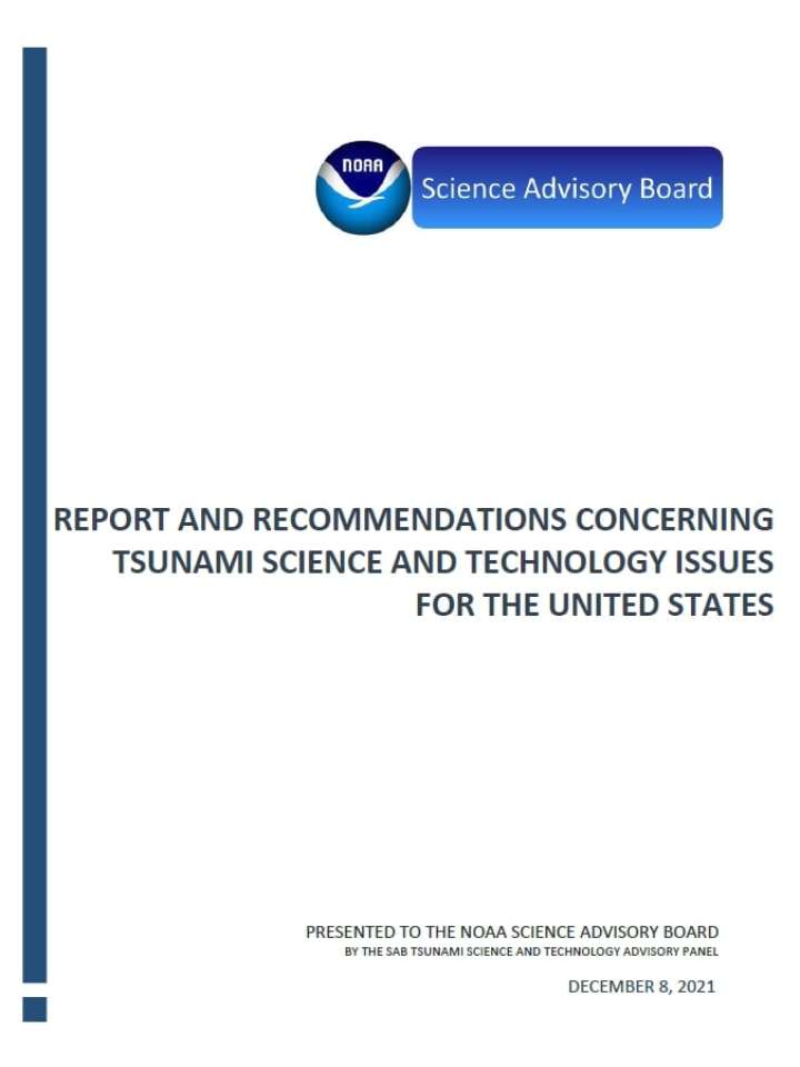 NOAA SAB tsunami science report