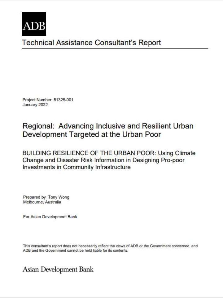 Advancing inclusive and resilient urban development targeted at the urban poor