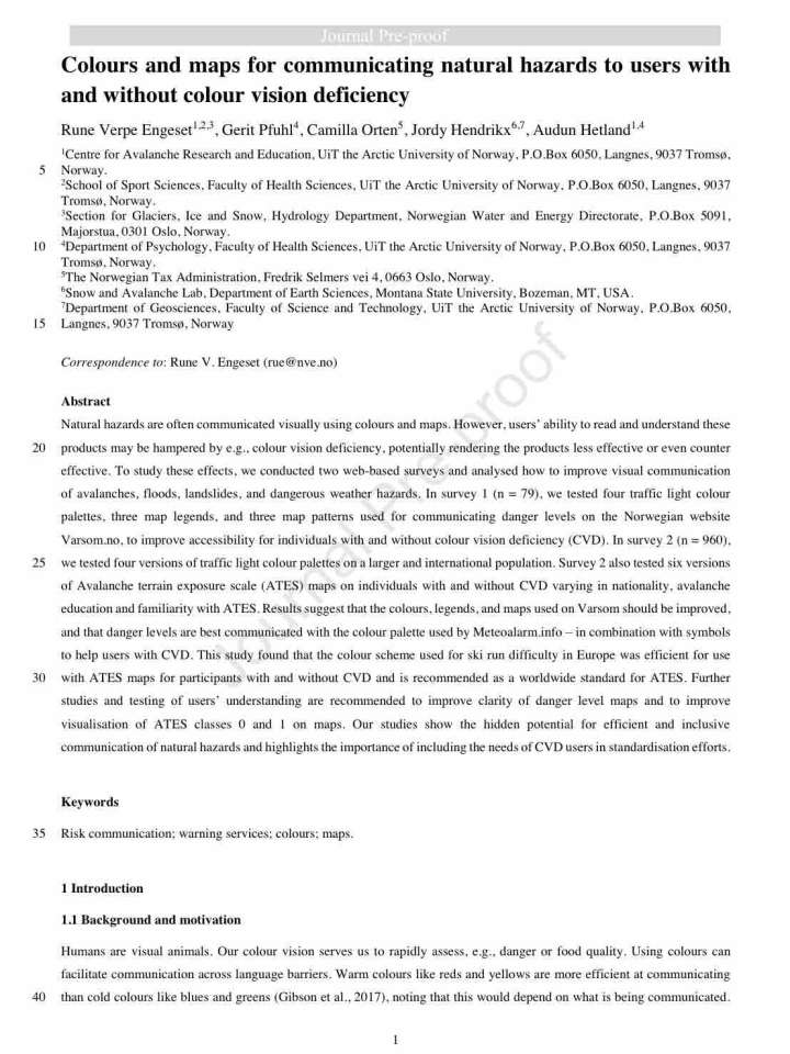Cover page of the journal pre-proof