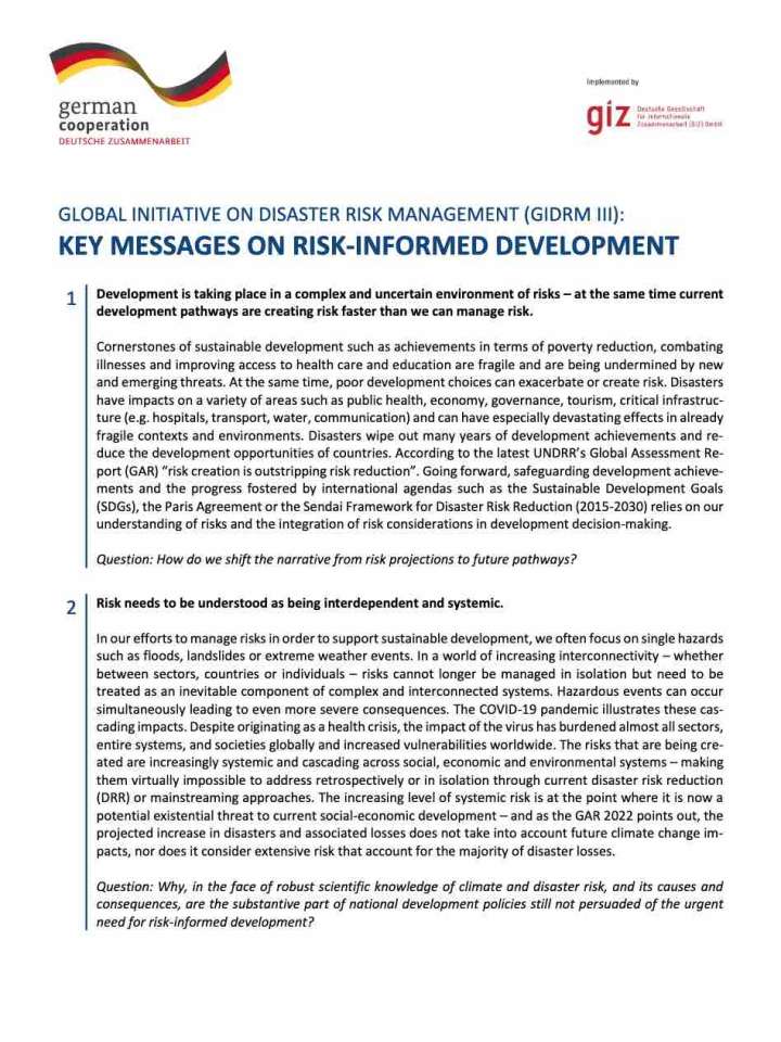 Cover page of the GIDRM publication