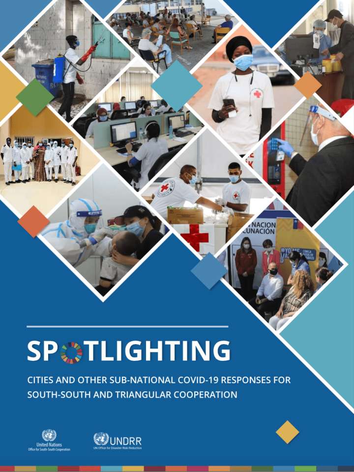 Cover image of Spotlighting the Innovative Experiences of Cities in Action for COVID-19 Responses (UNOSSC-UNDRR, 2022)