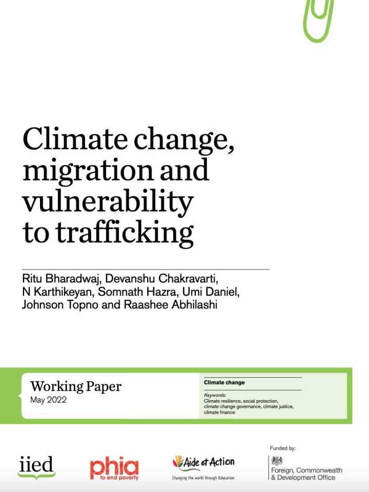 Cover of the IIED working paper