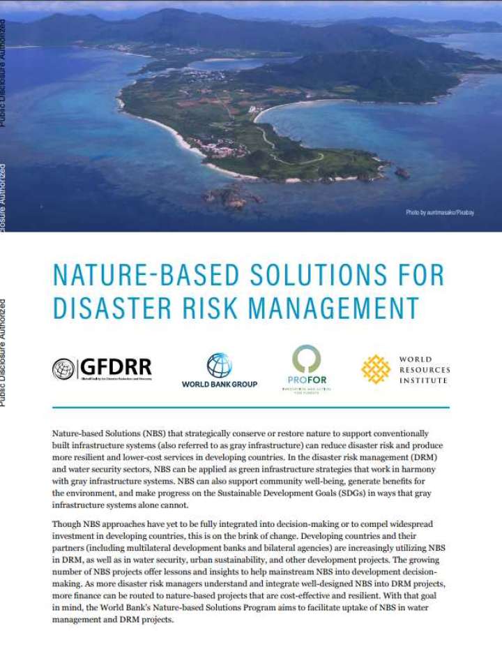 Nature-based solutions for disaster risk management