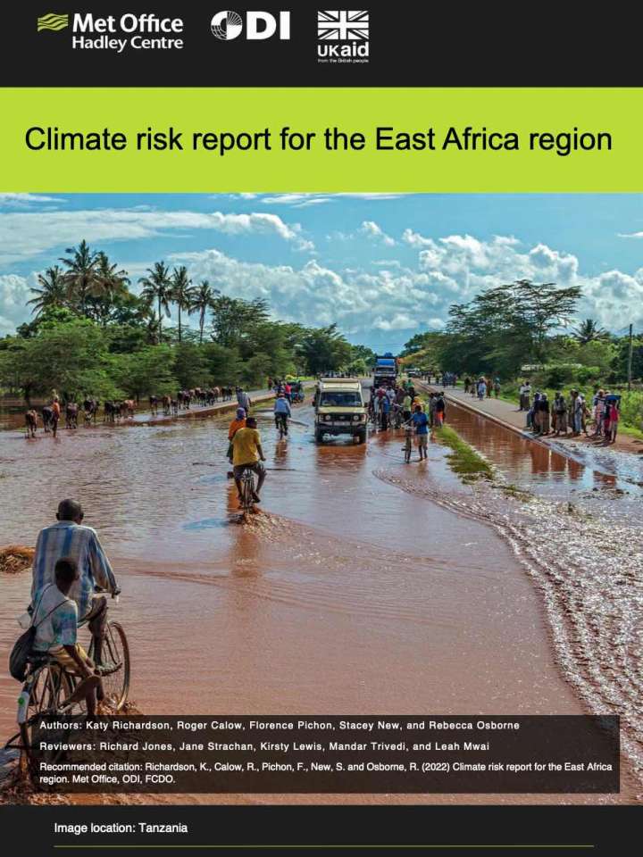 Cover of the report: continuing traffic in a flooded street