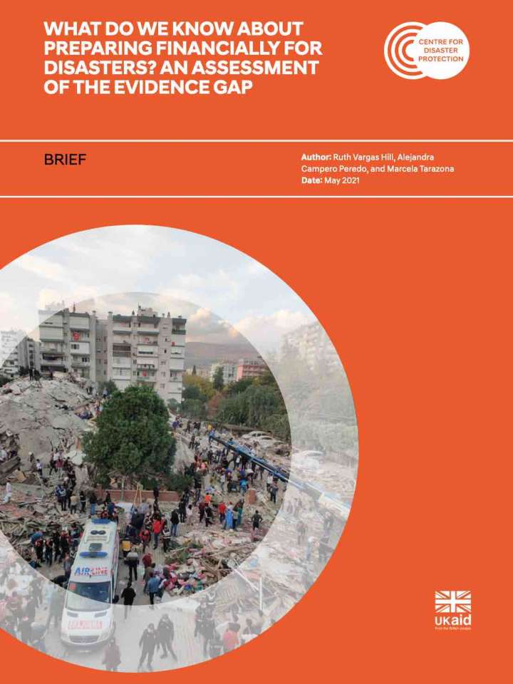 Cover of the brief: disaster response in a destroyed urban setting