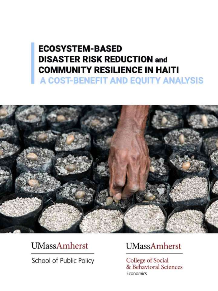 Cover of the report: hand placing seedlings in a bag