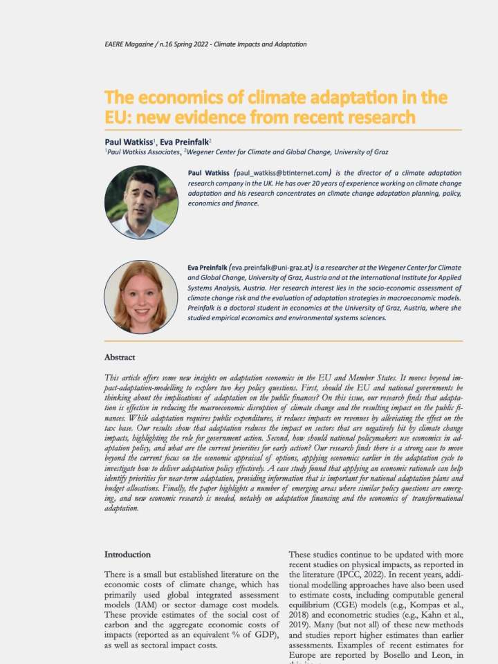 Cover page of the article
