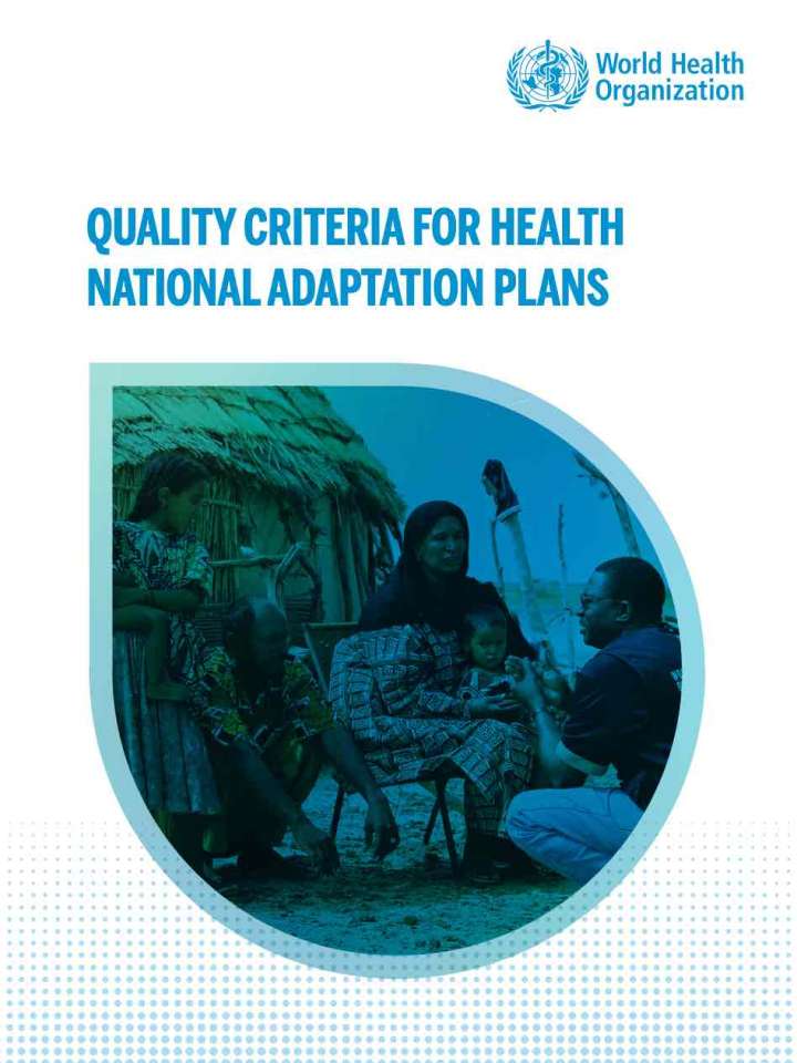Cover of the publication: WHO worker explaining to a family