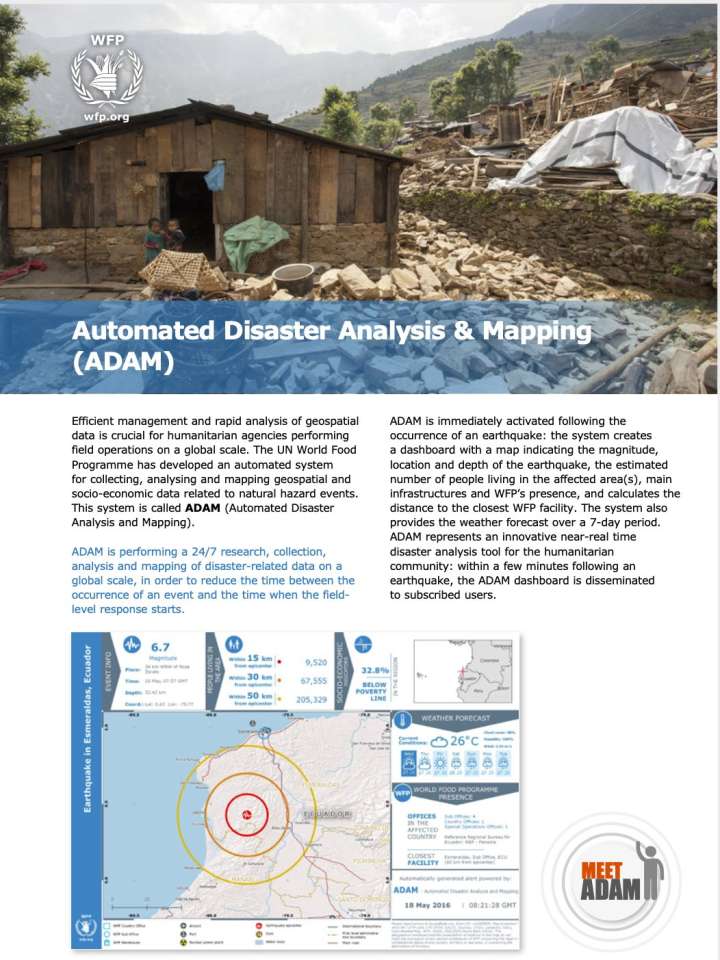 ADAM Automatic Disaster Analysis & Mapping