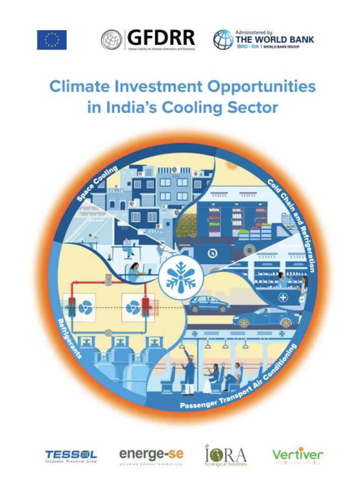 This image shows the cover of the publication "Climate investment opportunities in India's cooling sector".