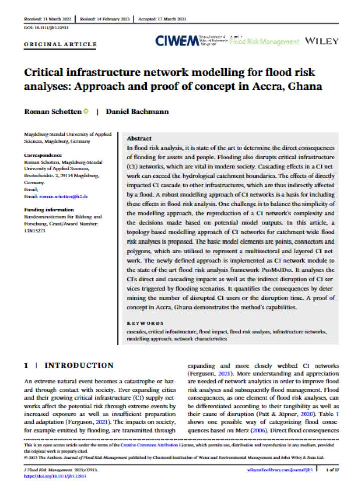 Cover Journal of Flood Risk Management