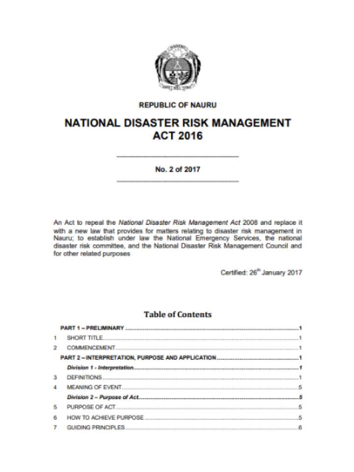 Cover and source: Government of Nauru