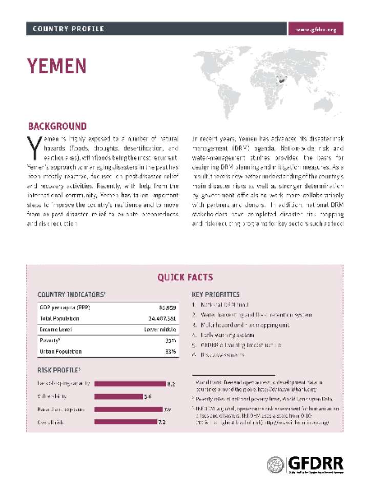 Country profile: Yemen | PreventionWeb