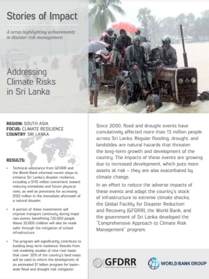 Cover and source: Global Facility for Disaster Reduction and Recovery