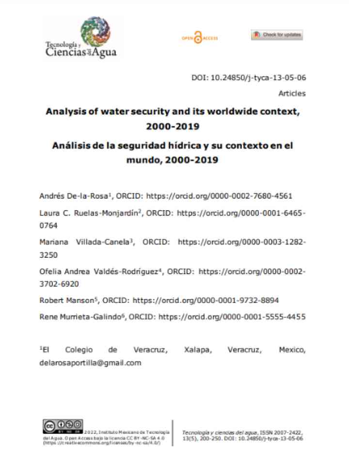 Cover and source: Instituto Mexicano de Tecnología del Agua 
